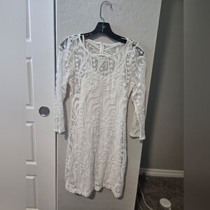 Elegant White Lace Dress
